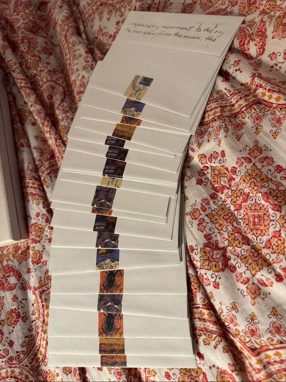 Nick Bantock stationary Box Set with Lined Note Paper and Envelopes